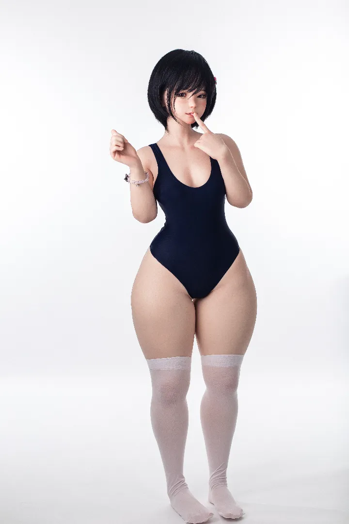 125cm (4ft1) Petite Cup Real Skin Texture Silicone Sex Doll Sana, ROS Head
